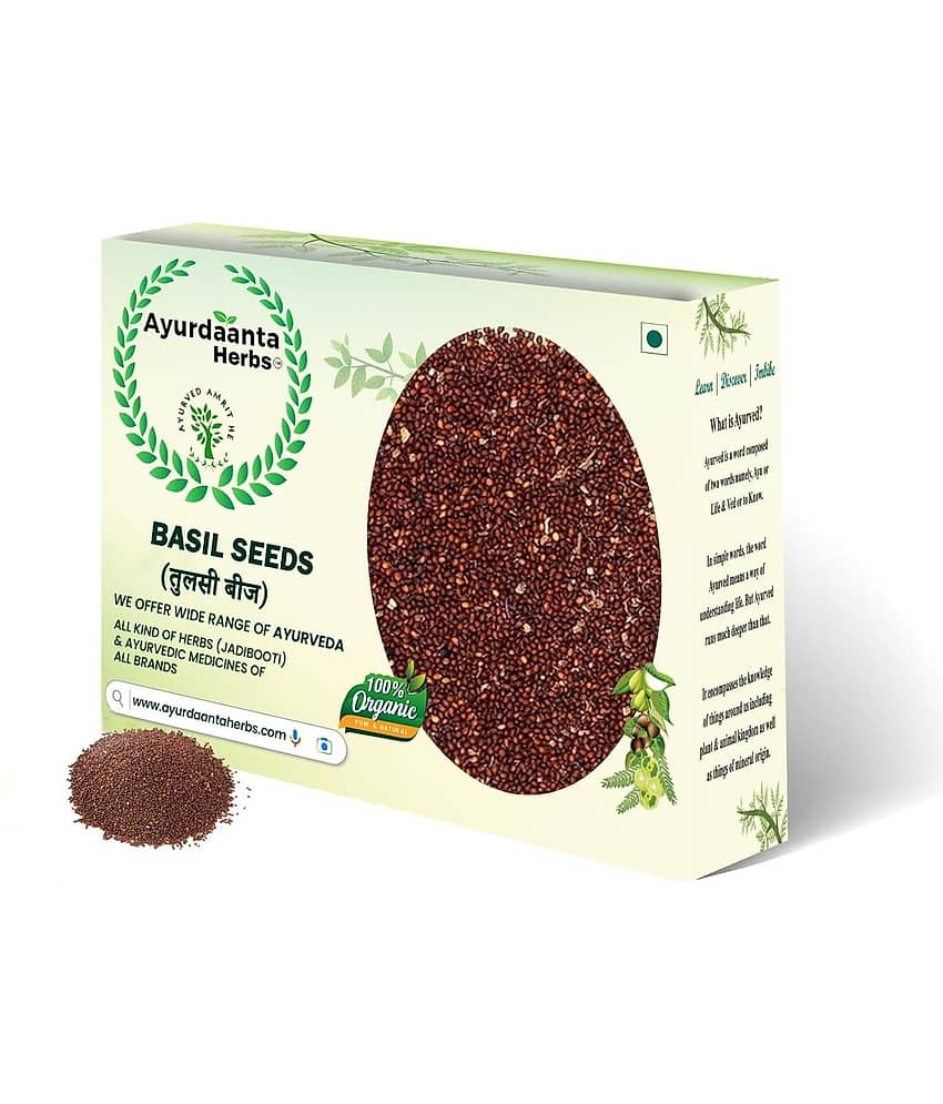 Ayurdaanta Herbs Tulsi Beej/Tulsi Seeds 100Gm)