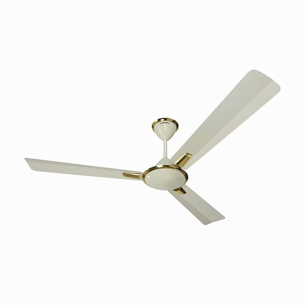 Crompton Aura 1200mm High-Speed Decorative Ceiling Fan, Ivory