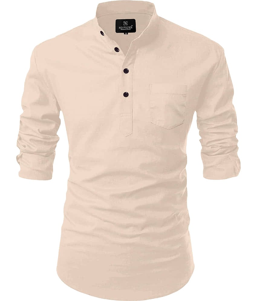 Nofilter Light Grey Cotton Men's Regular Kurta ( Pack of 1 )