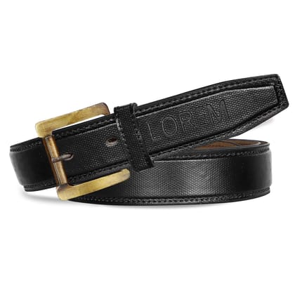 LOREM Black Formal/casual PU Leather Belt For Men BT20-BKL05