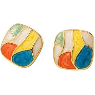 Color Splash Enamel Korean Earrings