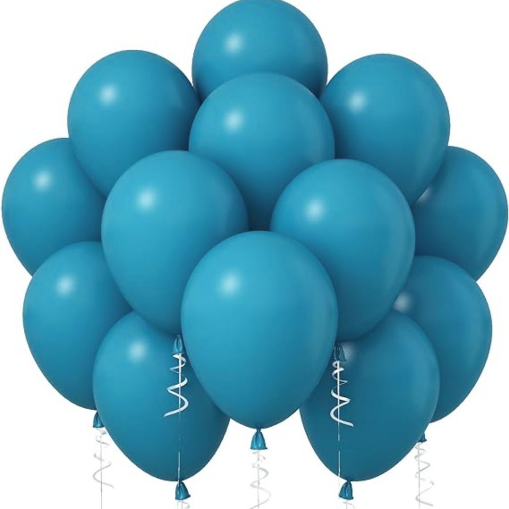 Peacock Blue Latex/Rubber Balloons - Helium Qulaity - 12 inches - 10PC - Party and Festive Needs | Buy online on ZillyBuy