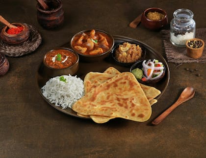 Mushroom Masala Thali Meal