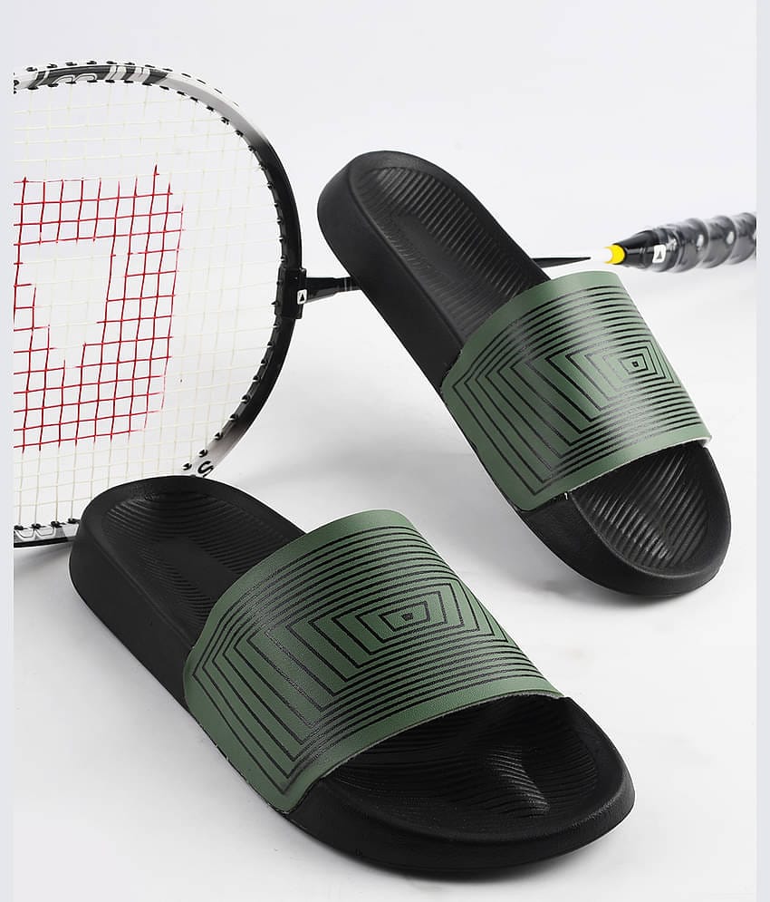 PERY PAO Olive Men's Slide Flip Flop