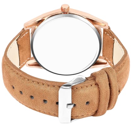 White 3D embossed Dial Analog Watch for Men LR84