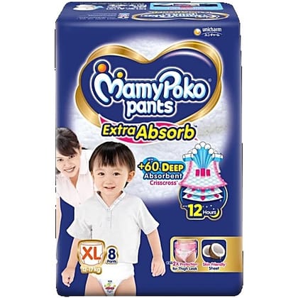 Mamy Poko Pants Extra Absorb Diaper Pants - XL, 12 To 17 kg, 8 pcs