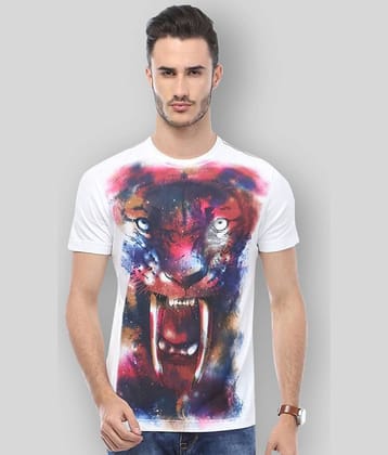 Huetrap Pack of 1 Cotton Regular Fit Men's T-Shirt ( White )