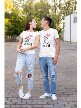 Better Together - Sukhiaatma Couple Graphic Printed T-shirt-XS-36 / XS-36