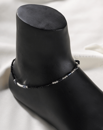 Threaded Silver Anklets CHA059 (Single)