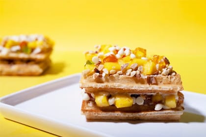 Alphonso Mango & Cream Waffles
