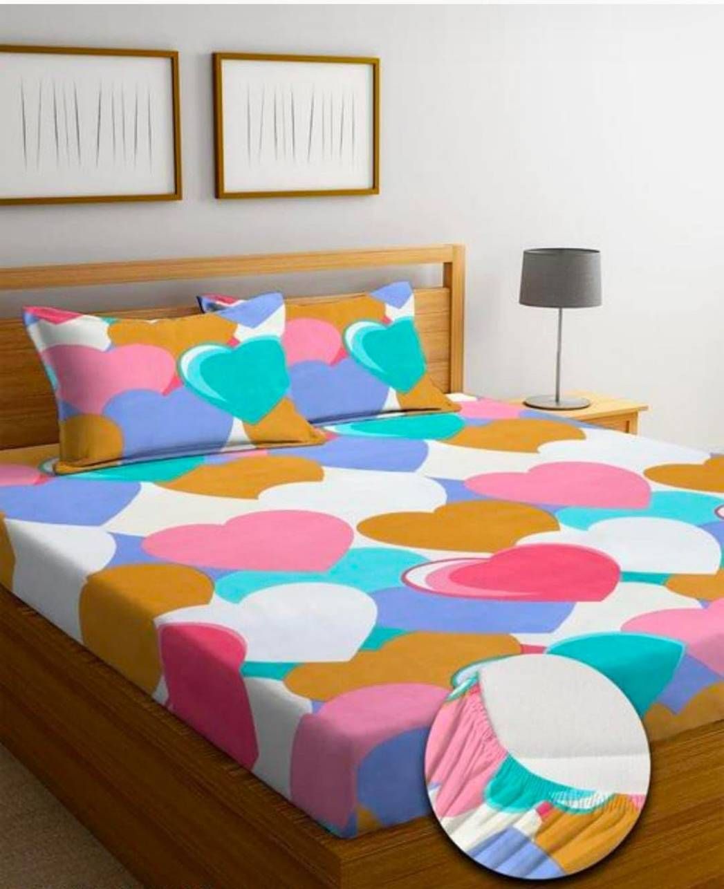 Homdazal Microfibre Abstract Queen Size Multi Color - Multi, Size - Queen