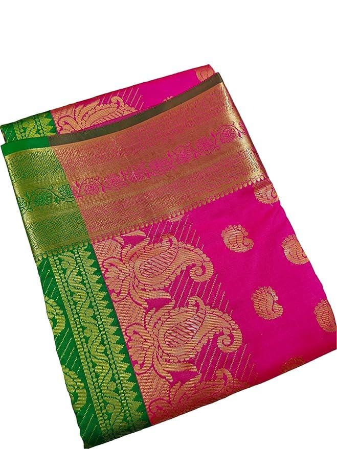NEW COLLECTION Kanchipuram Banarasi Heavy Fancy Border Kanchi Pattu Butta Original Kanjivaram Pata Pure Silk Sare