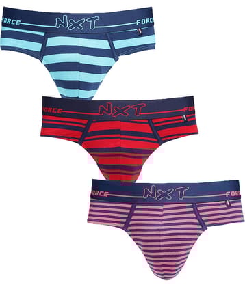 Force NXT Pack of 3 Cotton Briefs For Men's ( Multicolor )