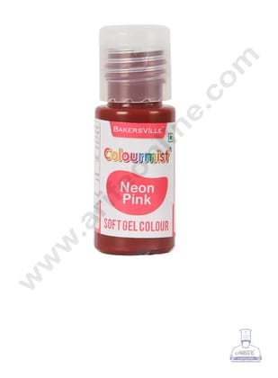 Colourmist Soft Gel Paste Food Color Neon Pink 20g | Edible Gel Colour For Fondant