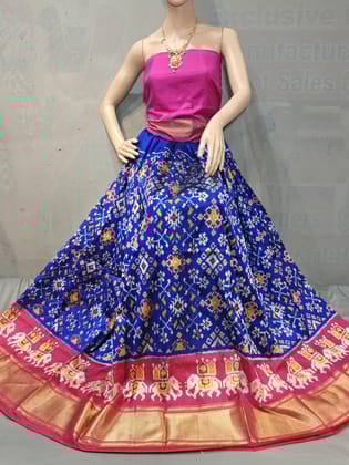 Pochampally Ikkat Silk Lehenga