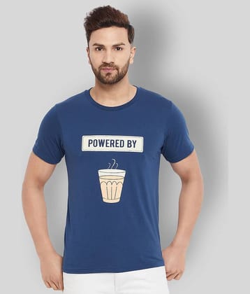 The Million Club Pack of 1 Cotton Blend Regular Fit Men's T-Shirt ( Navy Blue )
