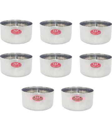 A & H ENTERPRISES 8 Pcs Stainless Steel Cereal Bowl 180 mL