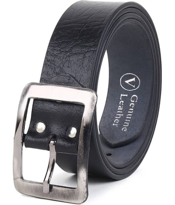 Loopa - Black Leather Men's Formal Belt ( Pack of 1 )
