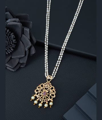 ROFARWORD Gold Brass Necklace ( Pack of 1 )