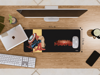 "CAPTAIN MARVEL" Gaming Mousepad – Elevate Your Gaming Experience-Medium (28CM x 60CM)