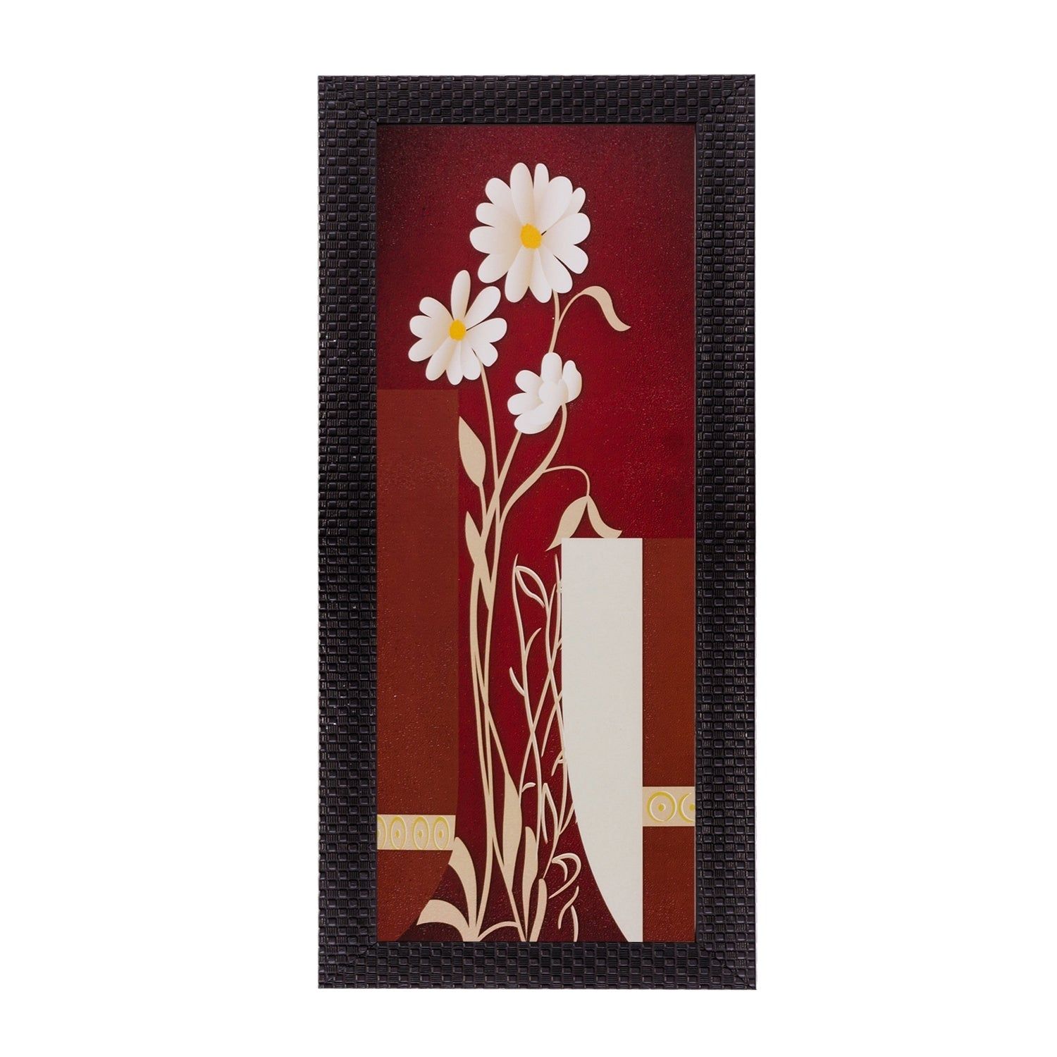 Botanical Floral Design Satin Matt Texture UV Art Painting