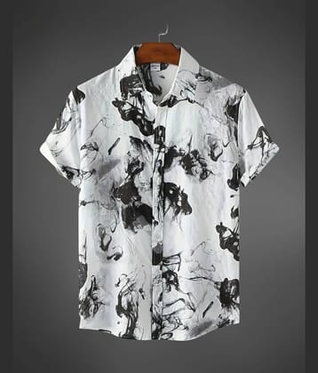 BEAUE Poly Cotton Regular Fit Printed Half Sleeves Men's Casual Shirt - Blue ( Pack of 1 )