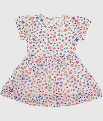 Me N My CLOSET Cotton Frock For Girls ( Pack of 1 , Multicolor )