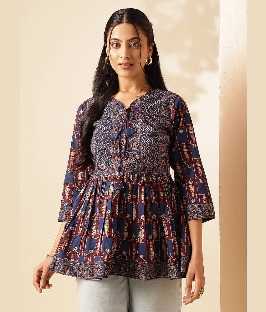 Vbuyz Maroon Cotton Women's Tunic ( Pack of 1 )