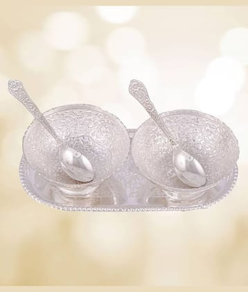 Urban hemlet German Silver Plated Gift bowl Tray set