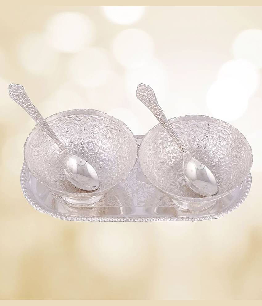 Urban hemlet German Silver Plated Gift bowl Tray set