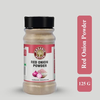 Organic Nation Red Onion Powder 125g (Pack of 2) | Natural, Pure & Dehydrated | Flavorful Seasoning for Cooking, Marinades & Snacks