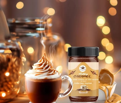Brewstar Silky Caramel Coffee 25gm Sachet: Premium Roast & Ground Instant Coffee, Caramel Flavour