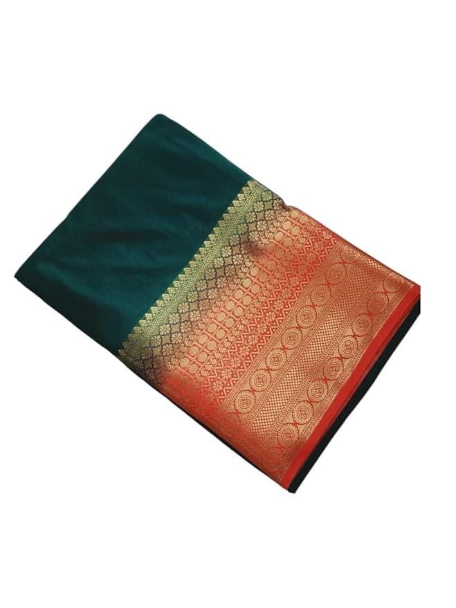 Women's Patterns Semi Mysore Silk Women's Traditional Saree