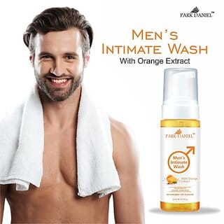 PARK DANIEL Men's Intimate Wash Maintain Ph Balance with Orange Extract Pack of 1 of 150ML (150 ml)