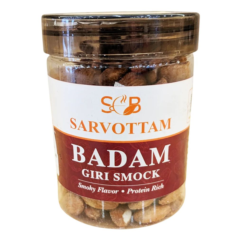 Sarvottam Badam Giri Smock Box 250g | Premium Almond Kernels | Rich in Protein, Vitamin E & Healthy Fats | Crunchy Natural Nuts for Daily Nutrition & Gifting