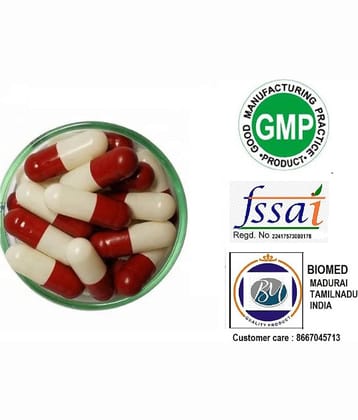 BioMed Empty Gelatin capsules Size 0 Red /White 500 pieces Capsule 500 no.s