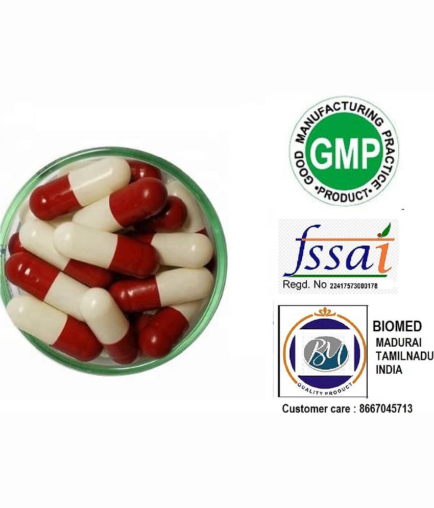 BioMed Empty Gelatin capsules Size 0 Red /White 500 pieces Capsule 500 no.s