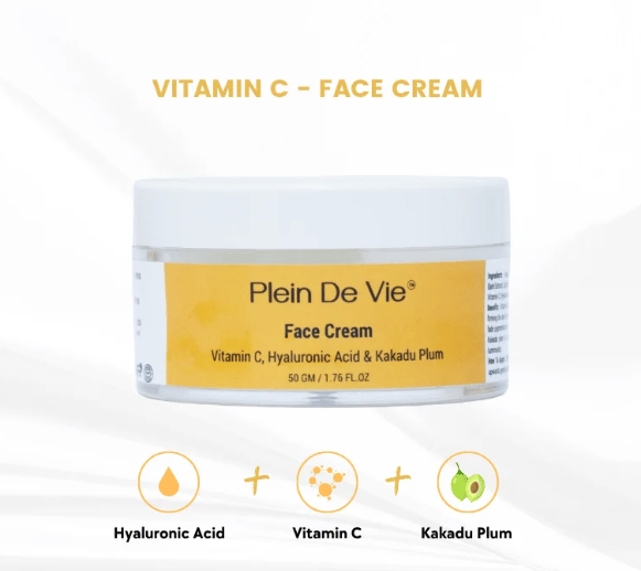 Face Cream with Vitamin C, Hyaluronic Acid & Kakadu Plum - 50gms