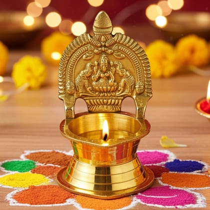 Brass Kamakshi Deepak No. 16 (ZMAS392 E)