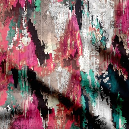 abstract colours Print Fabric-Cotton