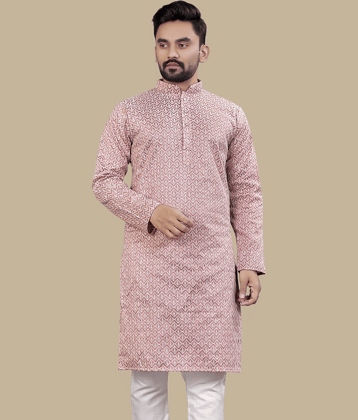 Balaji's Brown Silk Men's Regular Kurta ( Pack of 1 )