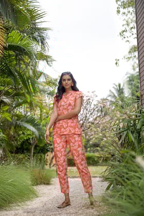 Leaf Lush Floral Co-Ord Set-L