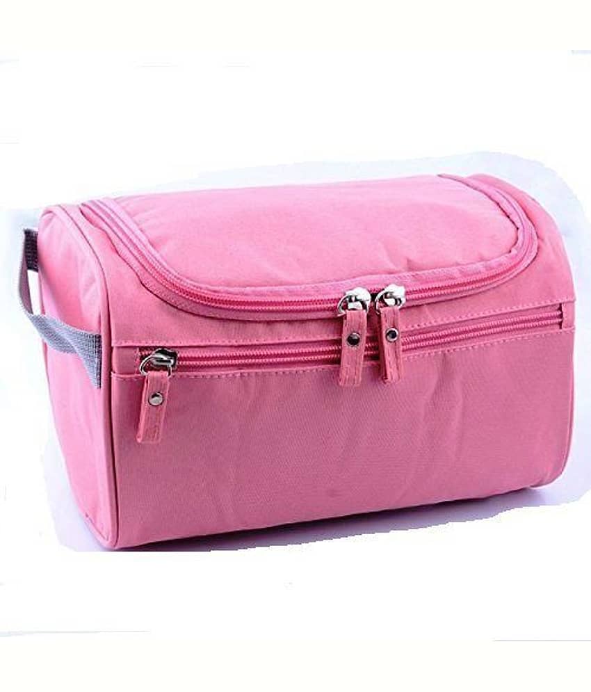 House Of Quirk Pink Hanging Travel Toiletry Bag Organizer