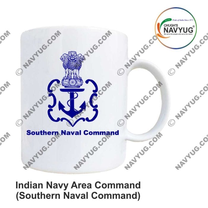 ArmyNavyAir Indian Navy Southern Naval Command Mug (350ml) | Ceramic Emblem Print | Gift & Daily Use