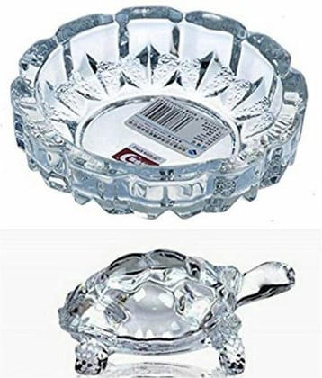 PAYSTORE Crystal Feng Shui Tortoise With Plate For Vastu And Good Luck Figurine