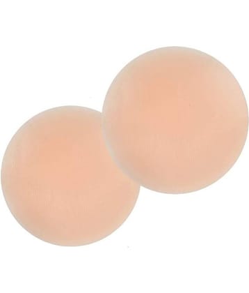 Nipple Covers Reusable Comfortable & Natural Invisible Adhesive Silicone Pasties for Women, Round (Pink)
