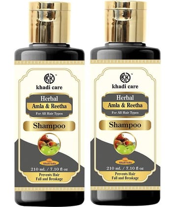 Khadi Care Herbal Amla & Reetha Shampoo (210ml Each) Pack of 2