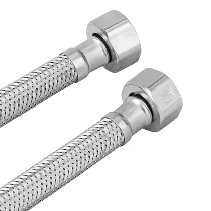 Orvos Connection Pipe, Premium 304 Stainless Steel, 36 inches, for hot & cold supply to geysers, sinks, basins and flush tanks, Set of 2