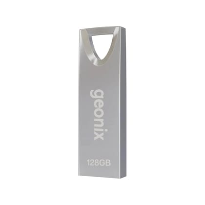 Geonix Pendrive I Silver I USB 2.0 I Keyring Design I Lightweight I Variant 128GB I