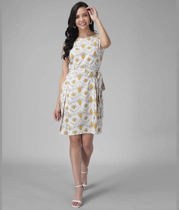 TOGZZ Women Crepe A-line Dress ( White )